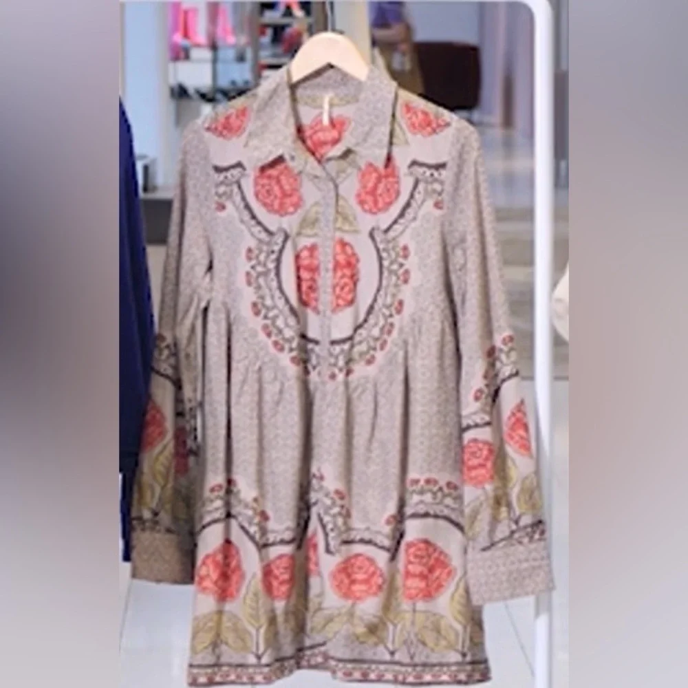 Free People Smell the Roses tunic dress - Picture 2 of 7